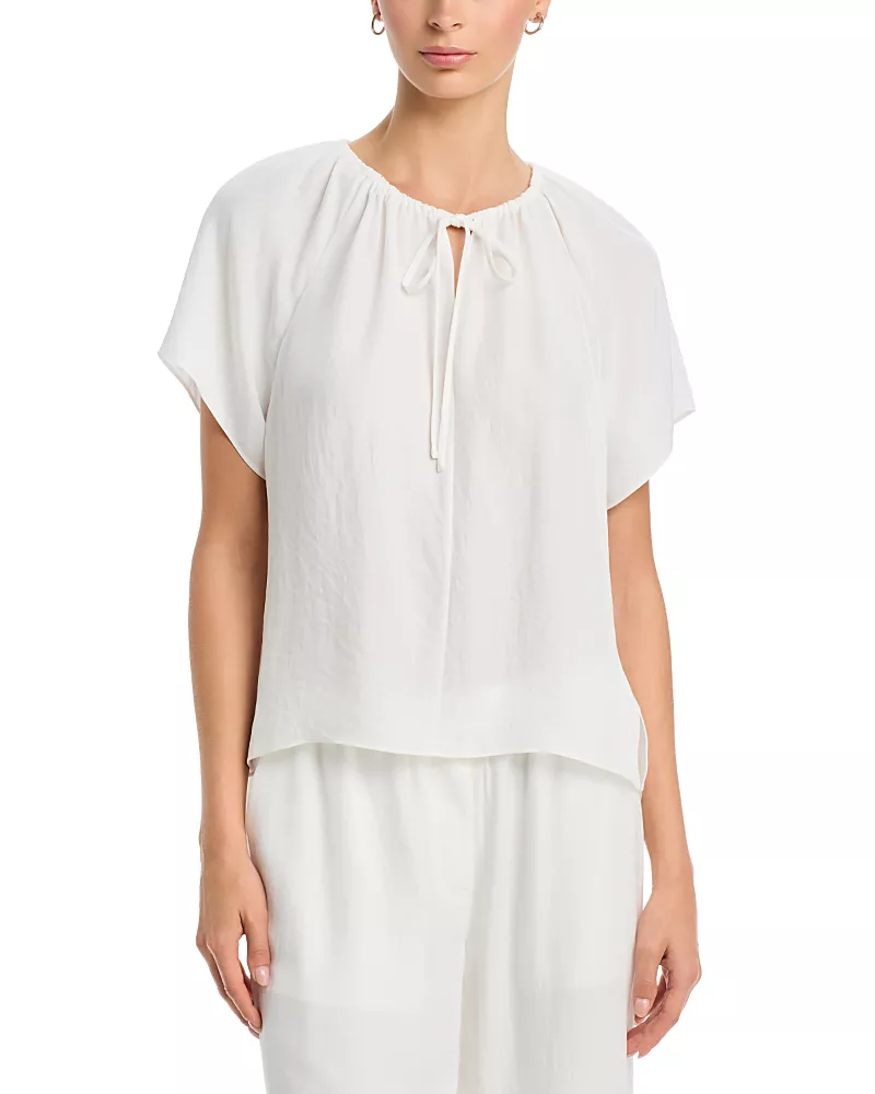 Theory Short Sleeve Tie Top