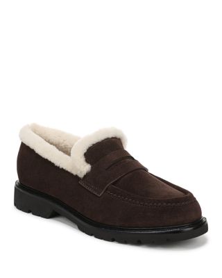 Women's Siena Lug Shearling Penny Loafers