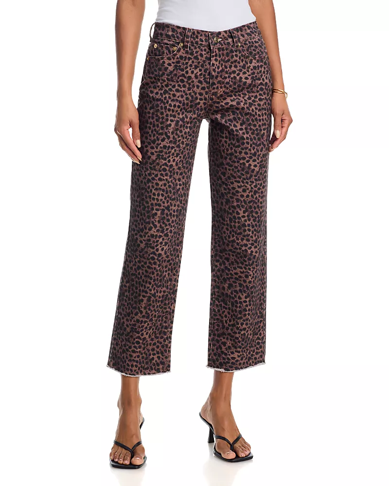 Generation Love Cobel High Rise Jeans in Muted Leopard
