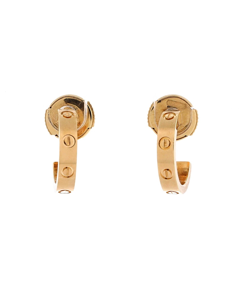 Pre-Owned Cartier Small Love Hoop Earrings 18K Gold