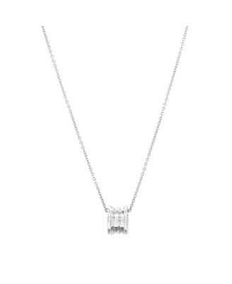  B.Zero1 Pendant Necklace 18K White Gold, 16.5"