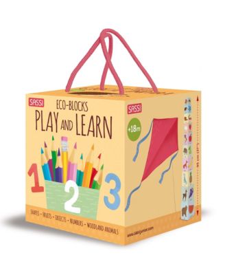  Ecoblocks Play & Learn 10 Stacking Cubes & Booklet, Ages 1+