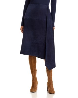 Leather Scarf Pleat Skirt