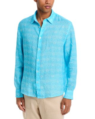 Allover Print Linen Shirt
