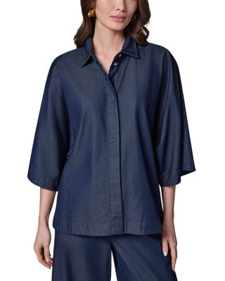 Denim Dolman Sleeve Shirt