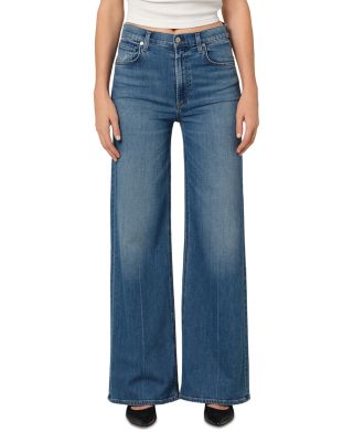 Lyra High Rise Wide Leg Jeans in Candle Light
