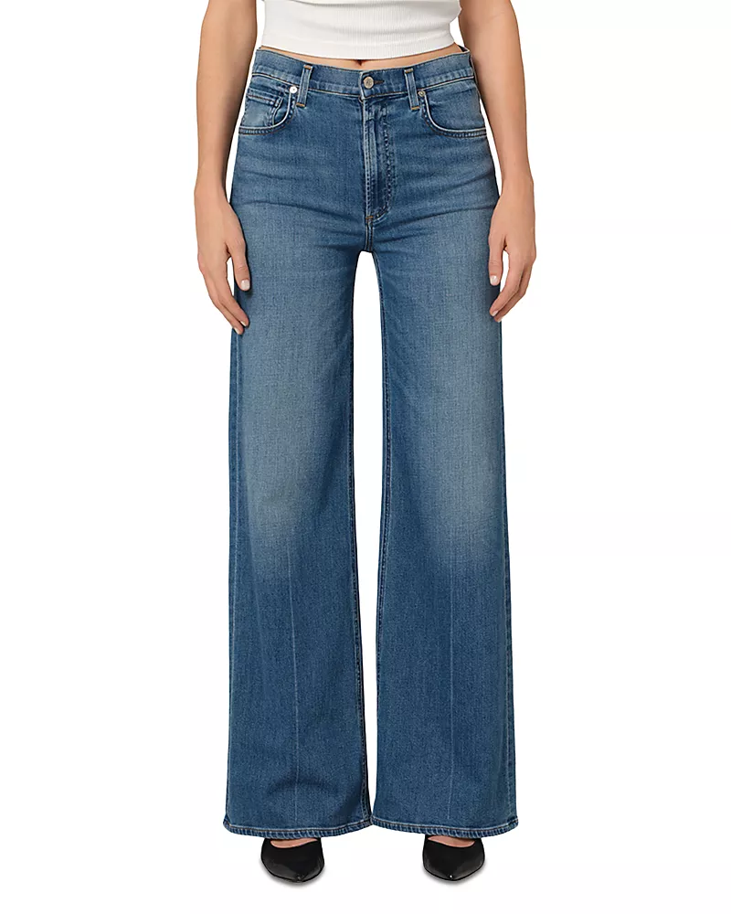Citizens of Humanity Lyra High Rise Wide Leg Jeans in Candle Light