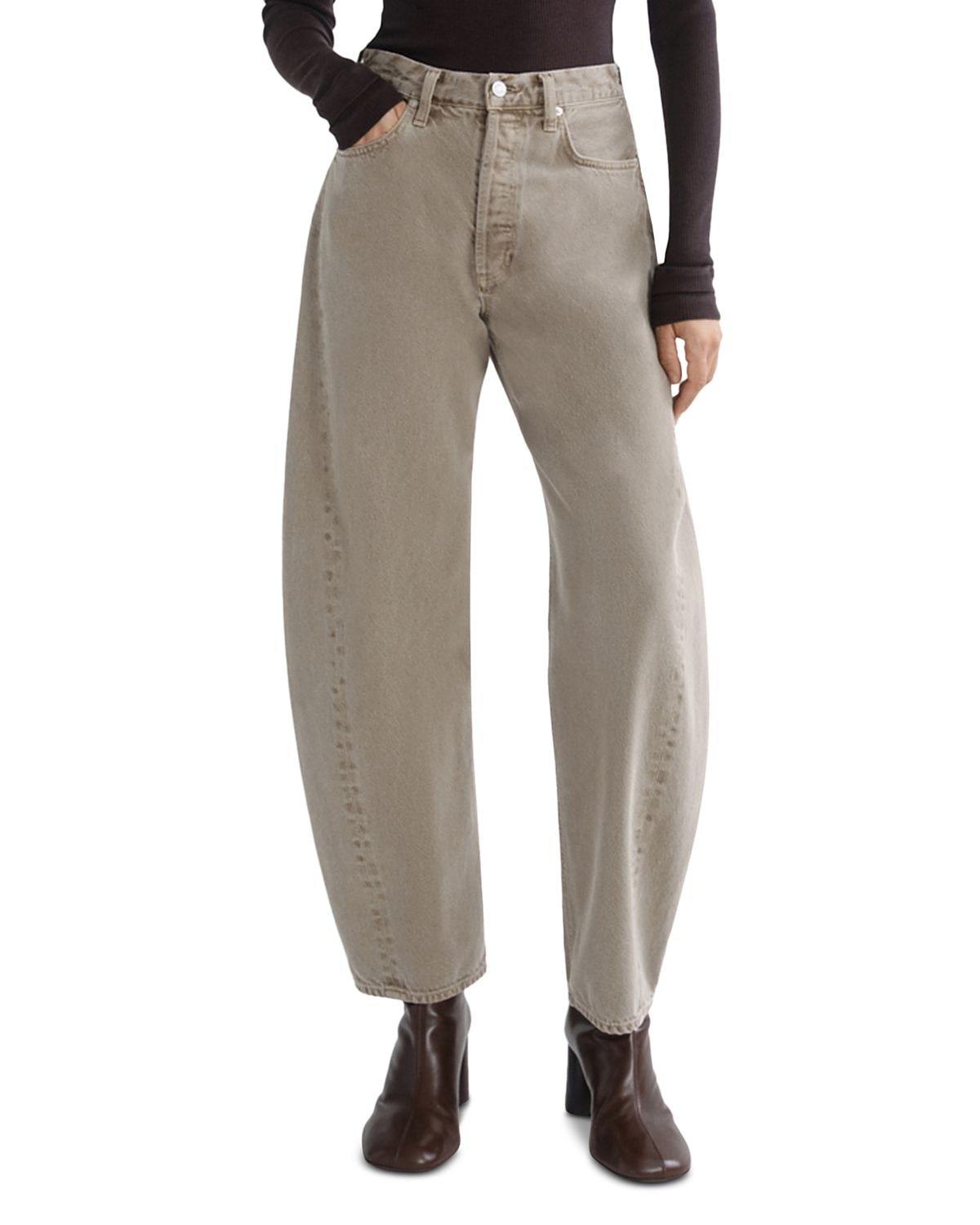 Agolde Luna Pieced High Rise Curved Tapered Jeans