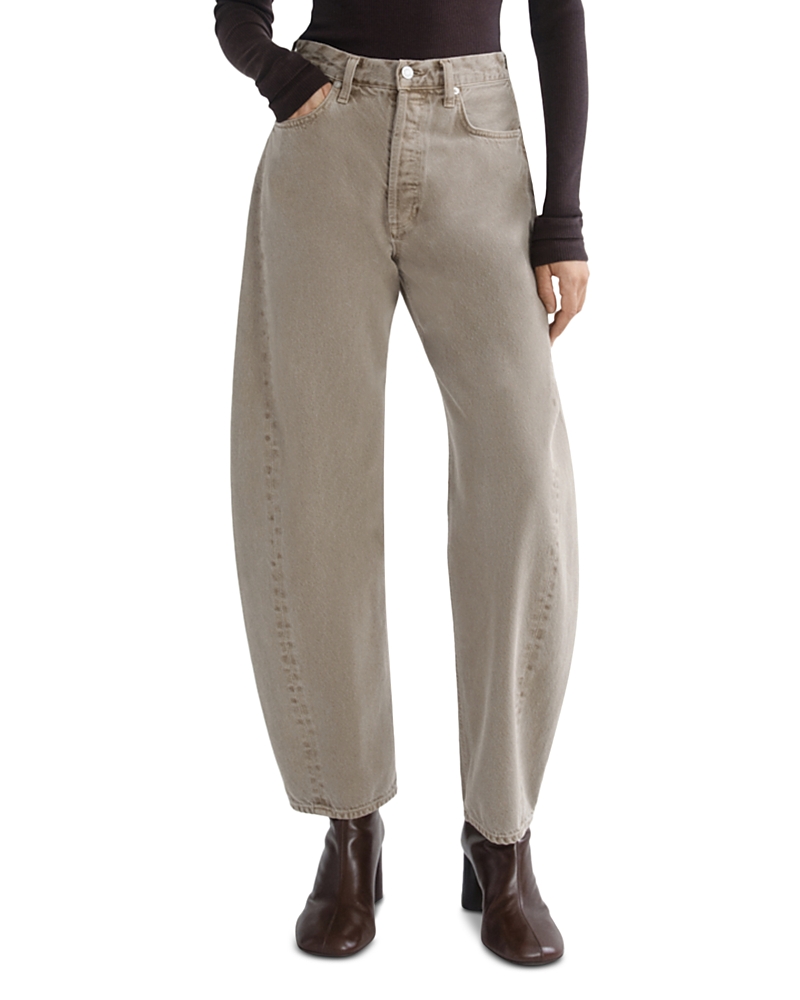 Agolde Luna Pieced High Rise Curved Tapered Jeans in Cedar