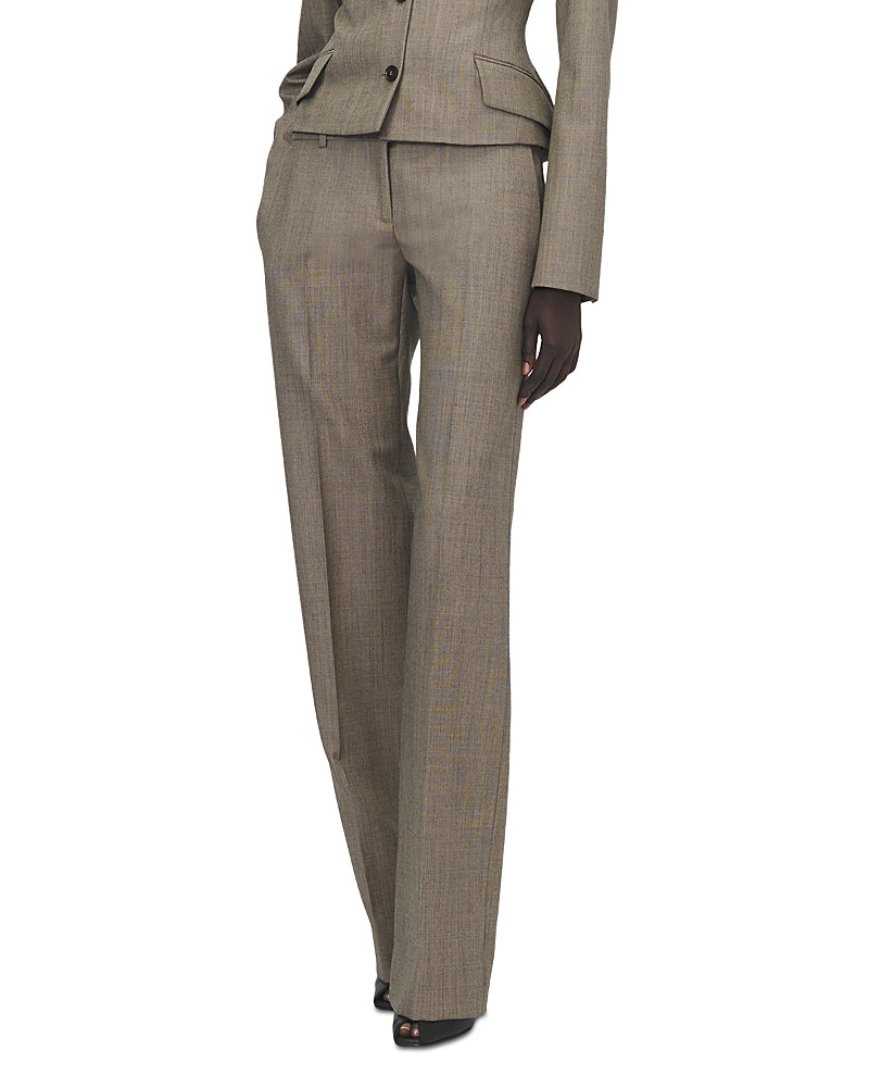 McQueen Wool Straight Leg Trousers