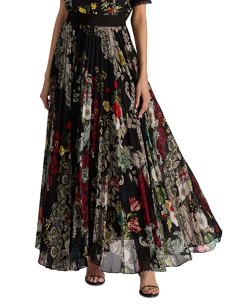Alice and Olivia Katz Pleated Maxi Skirt