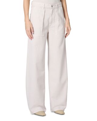 Low Curve Utility High Rise Tapered Jeans in Bone