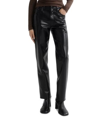 Agolde Lana High Rise Straight Jeans In Detox In Black