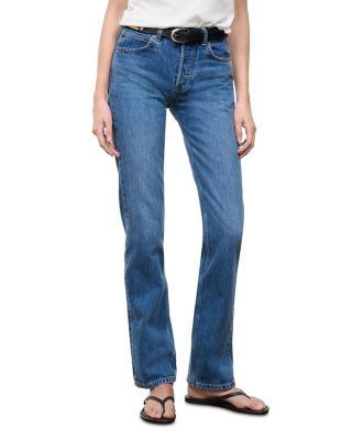 Teddy Mid Rise Straight Jeans in Vintage Wash