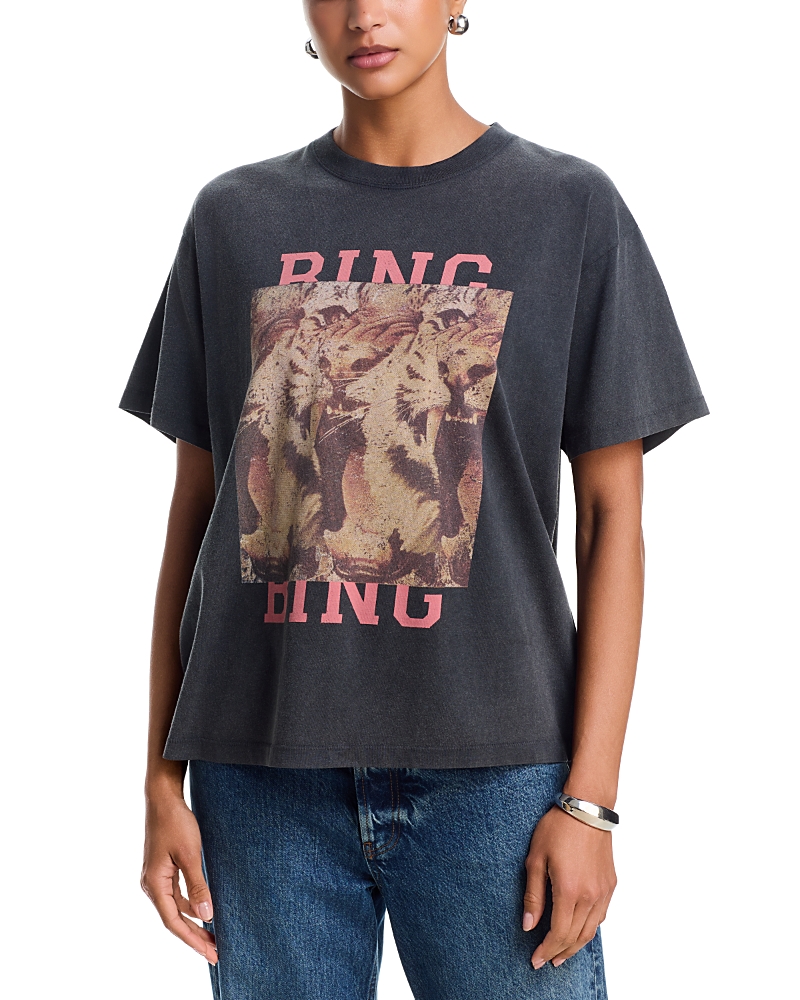 Anine Bing Cade Tiger Bing Graphic Cotton Tee