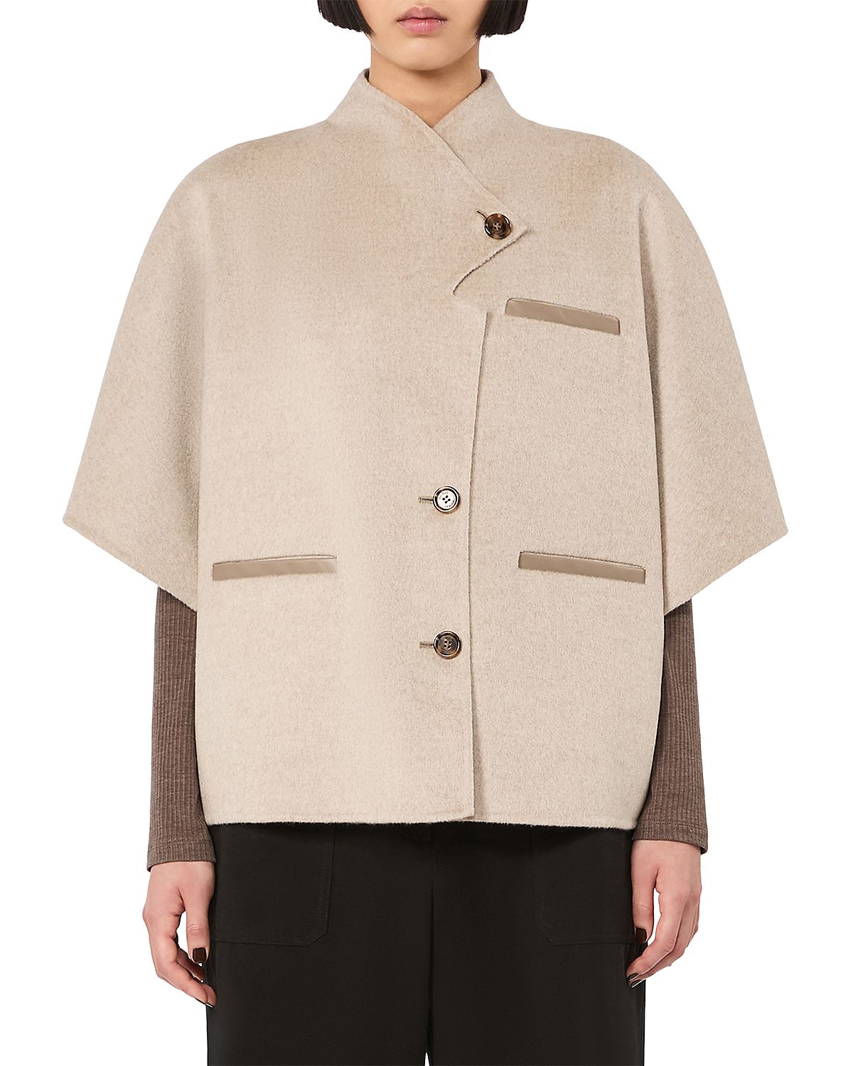 Max Mara Mxaandalo Cashmere Cape Jacket
