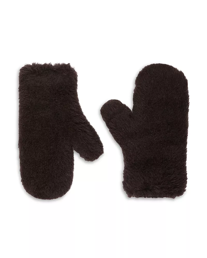 Max Mara Ombrato Teddy Alpaca Wool & Silk Mittens