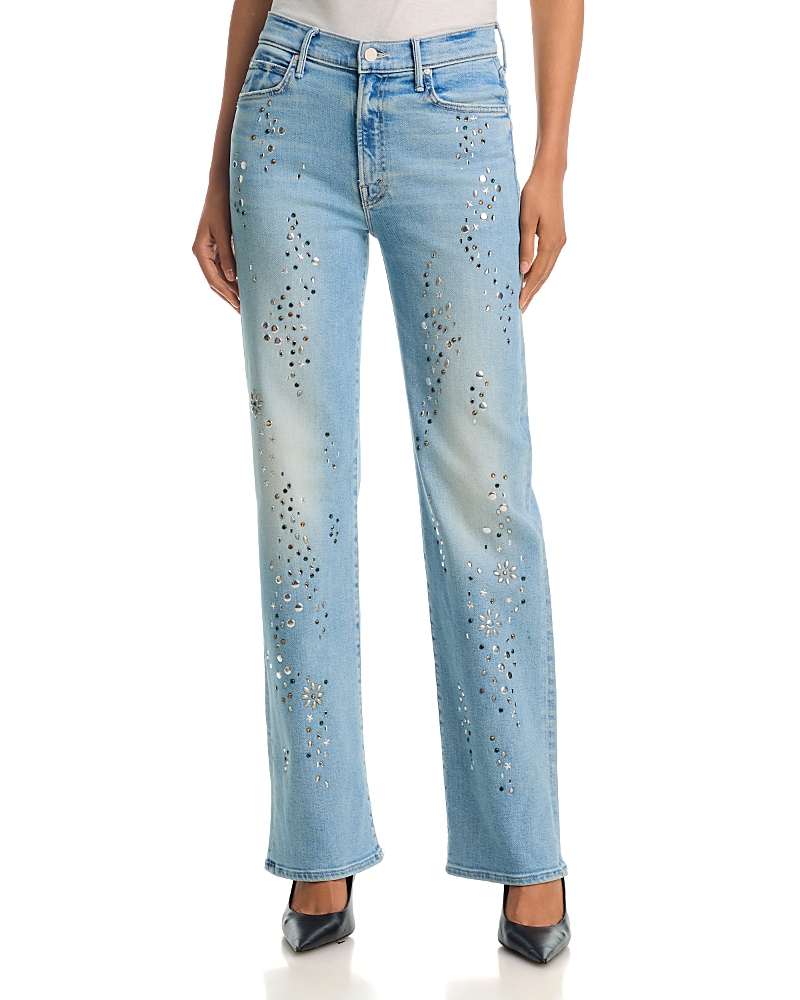 Mother The Kick It High Rise Bootcut Jeans in Shooting Star