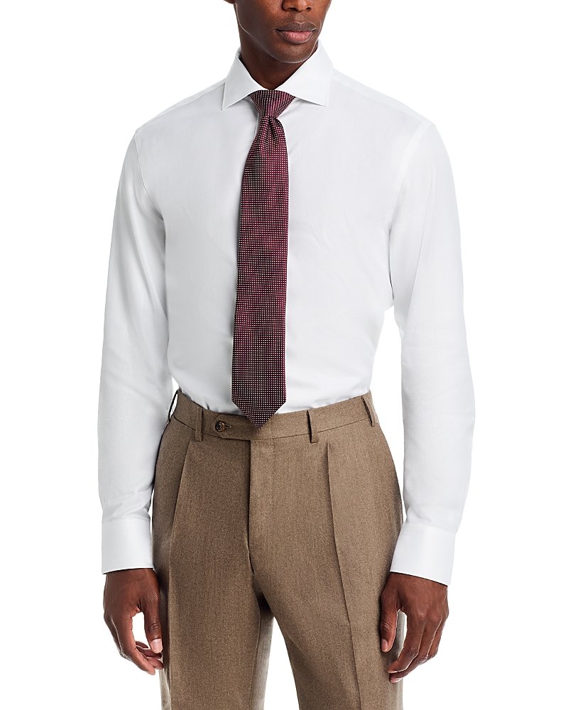 Canali Micro Chevron Dress Shirt
