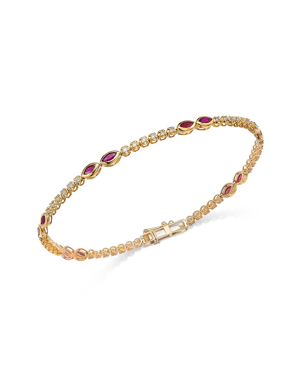 Bloomingdale's Fine Collection Ruby & Diamond Tennis Bracelet
