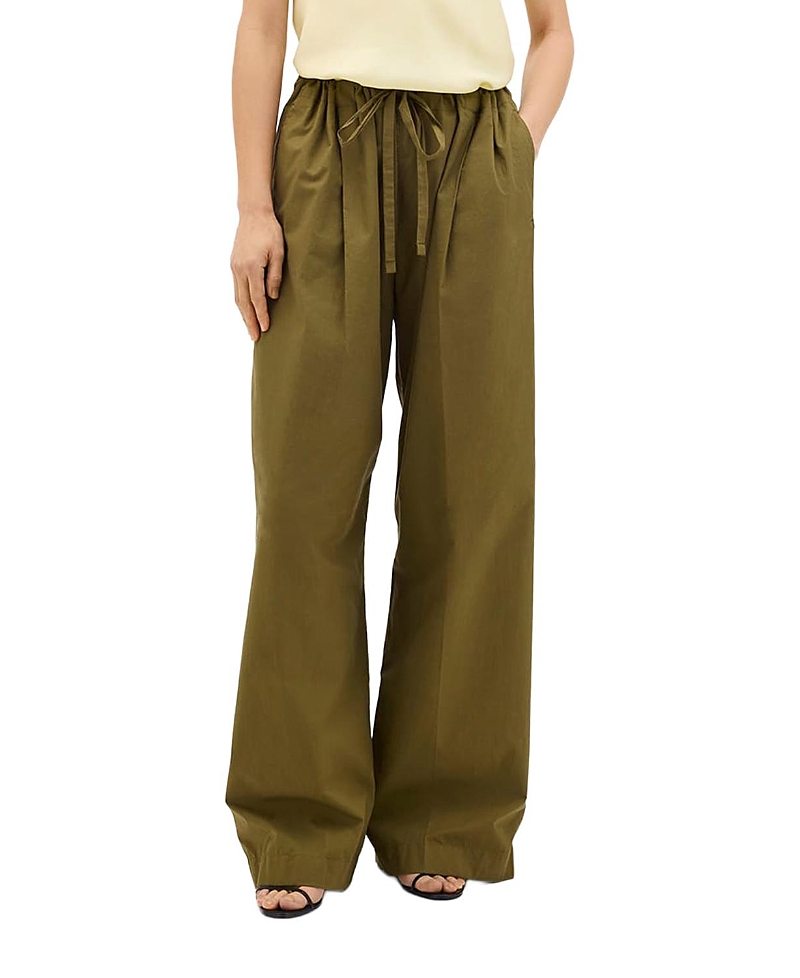 Another Tomorrow Poplin Drawcord Pant