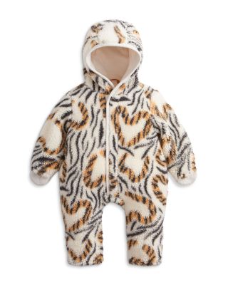 Girls' Wild Side Fleece Printed Hoodie Stroller One Piece - Baby