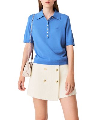 Polo Collar Short Sleeve Sweater
