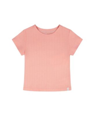 Girls' Relaxed Straight Fit Crinkle Jersey Short Sleeve T-Shirt - Little Kid