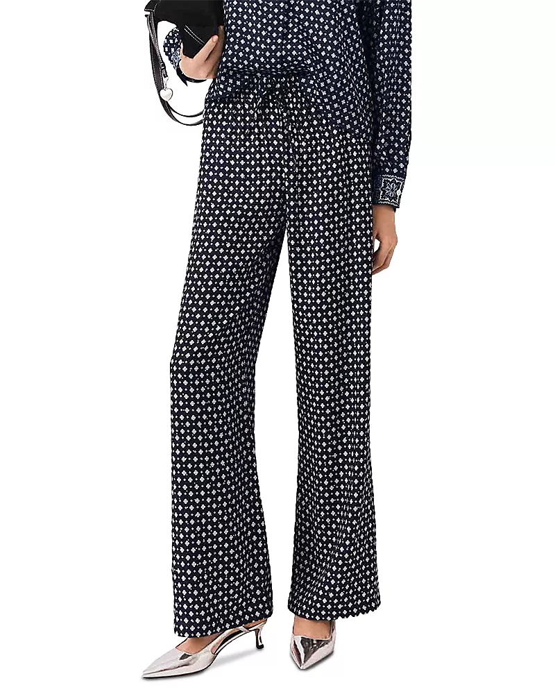Maje Pitestoni High Rise Rhinestone Pants