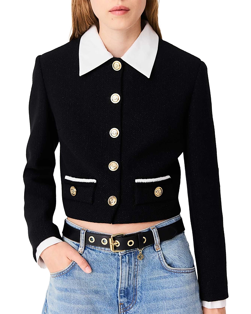 Maje Vilynette Short Tweed Jacket
