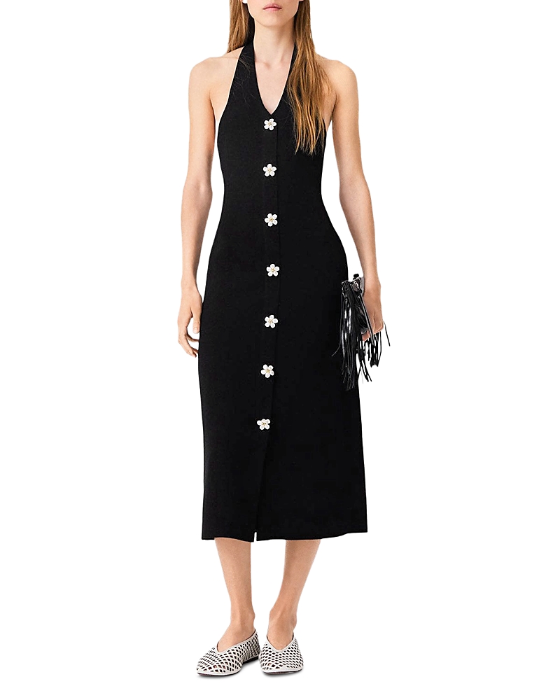 Maje Floral Jewel Midi Dress