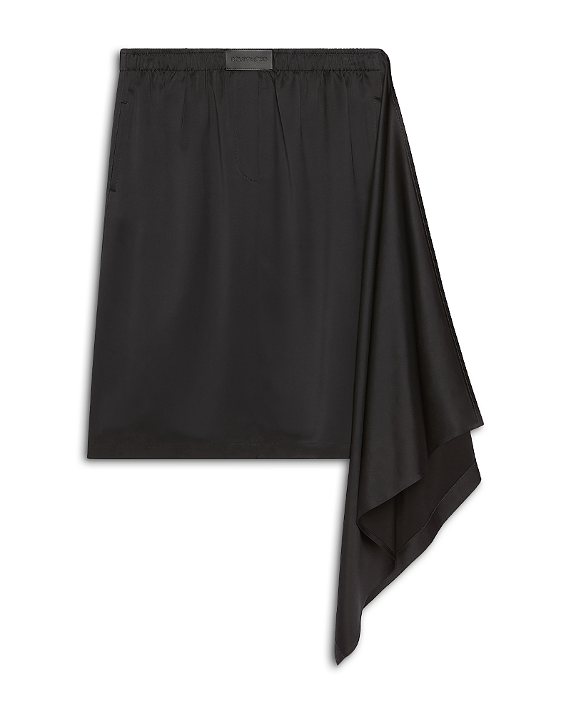Courreges Draped Satin Skirt