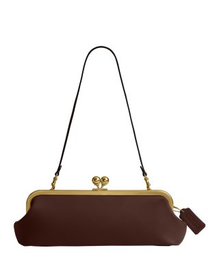 Kisslock 30 East/West Leather Frame Bag