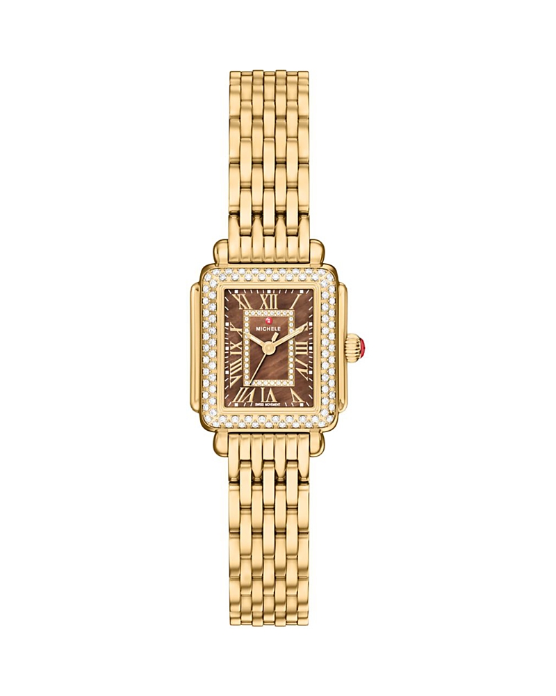 Michele Deco Madison Mini Watch, 23mm X 24mm In Gold