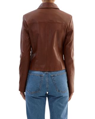 Oceana Fitted Leather Jacket - thumbnail 3