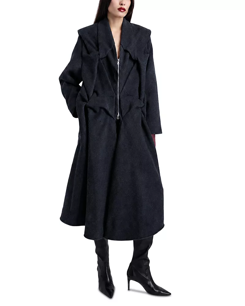 Kate Barton Kate Wool Blend Draped Coat