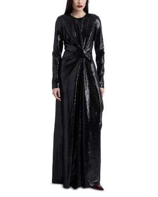 Kate Sequin Drape Gown