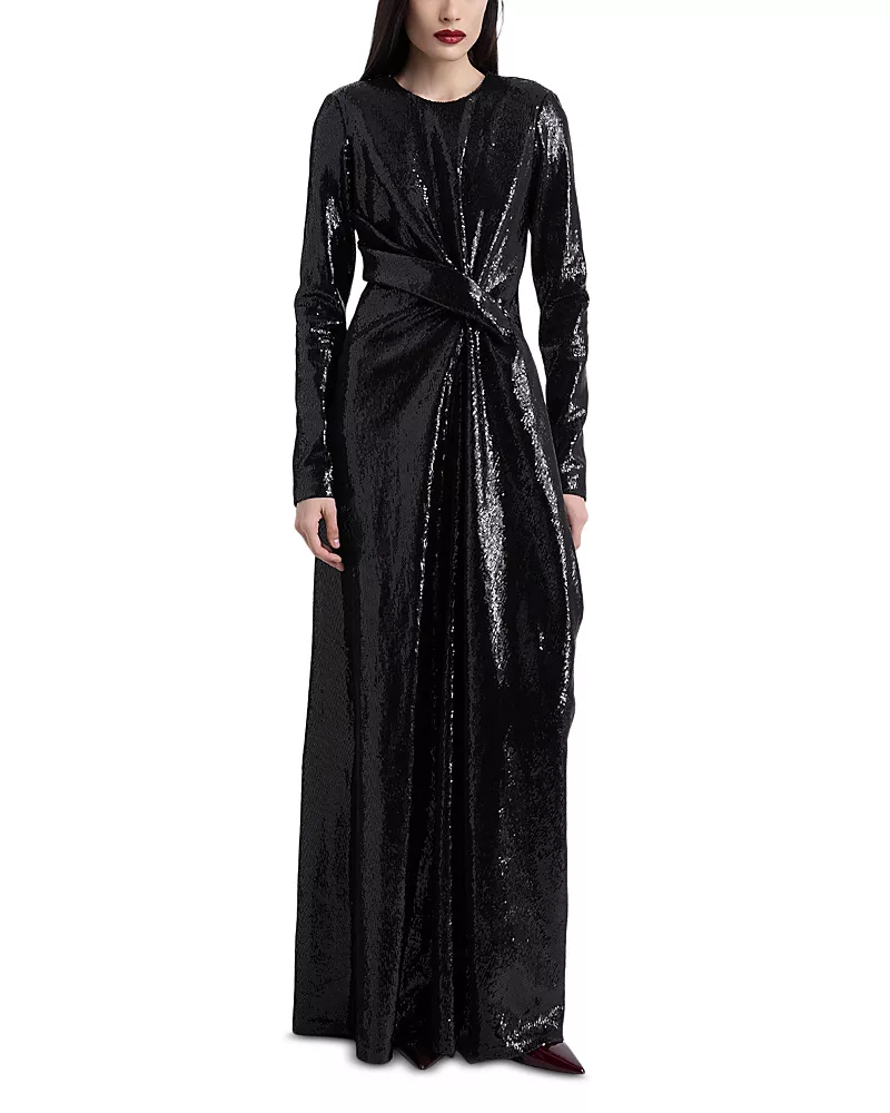 Kate Barton Kate Sequin Drape Gown