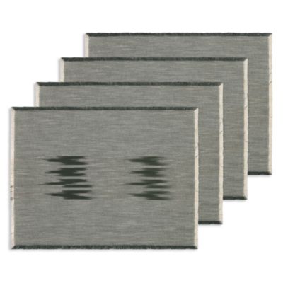 Peshtemal Ikat Cotton Fringe  Placemats, Set of 4