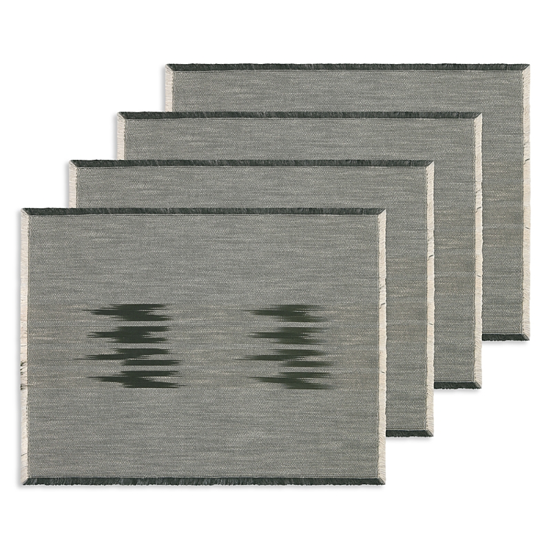 Kutnia Peshtemal Ikat Cotton Fringe Placemats, Set of 4