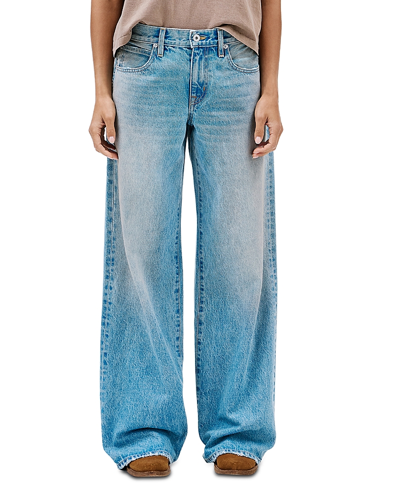 Slvrlake Mica Low Rise Wide Leg Jeans in Roll The Dice