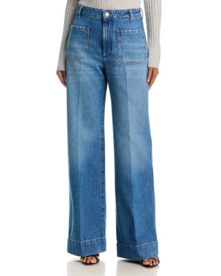 Alina Wide Leg Jeans in Worn Blue Wash