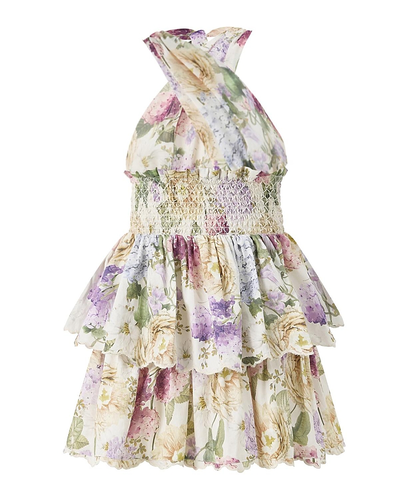 Marlo Kids Girls' Seraphina Halter Neck Frill Mini Dress - Little Kid, Big Kid