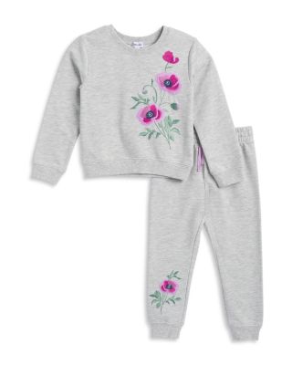 Girls' Sage Flower Sweatshirt & Pants Set - Little Kid