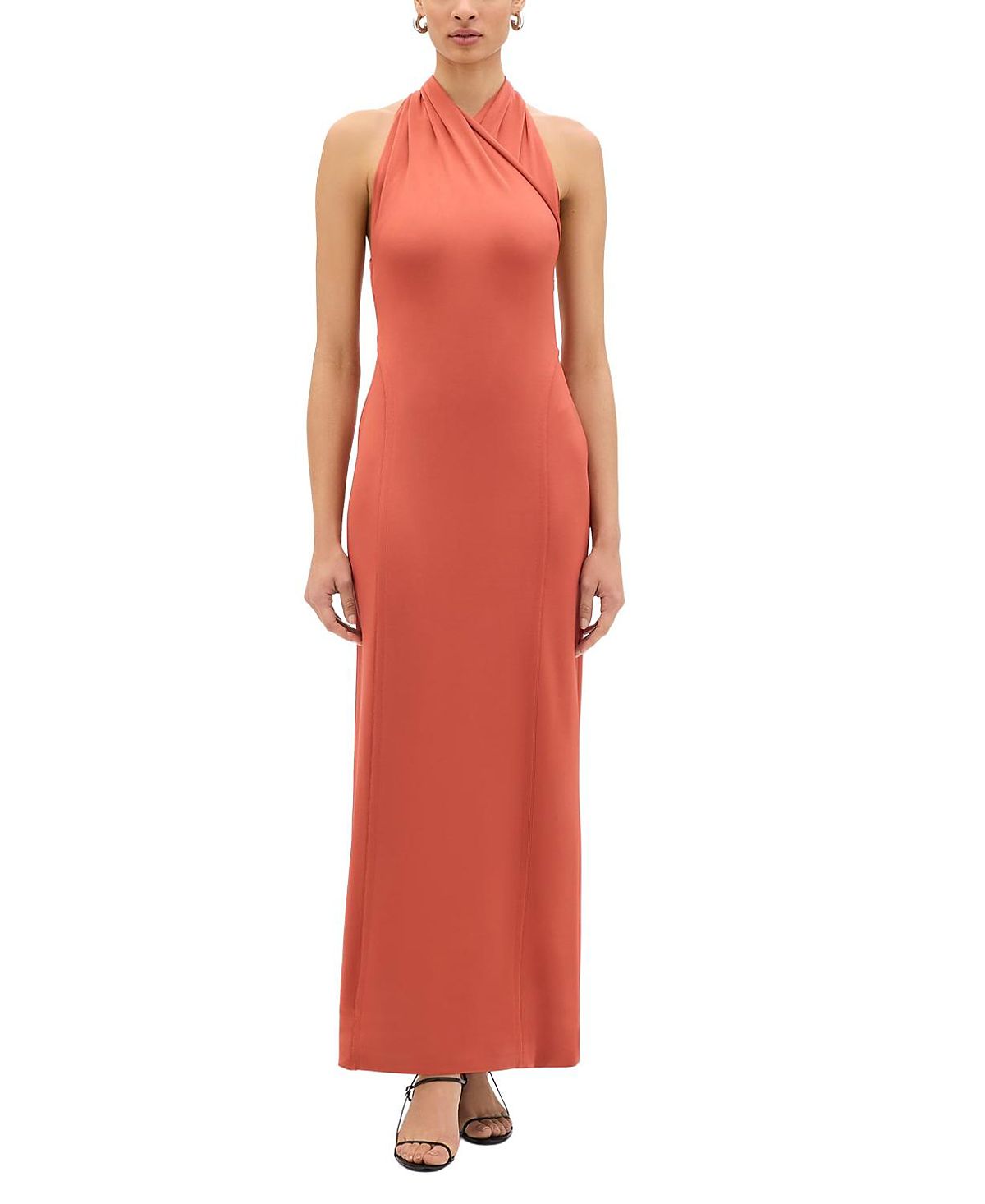 Another Tomorrow Gathered Halter Dress