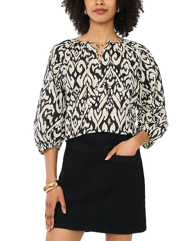 Vince Camuto Lace Up Raglan Top with Neck Ties
