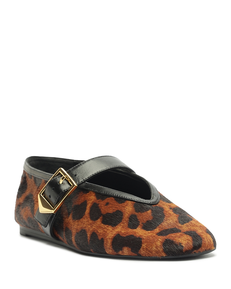 Schutz Women's Vick Calf Hair Buckle Flats