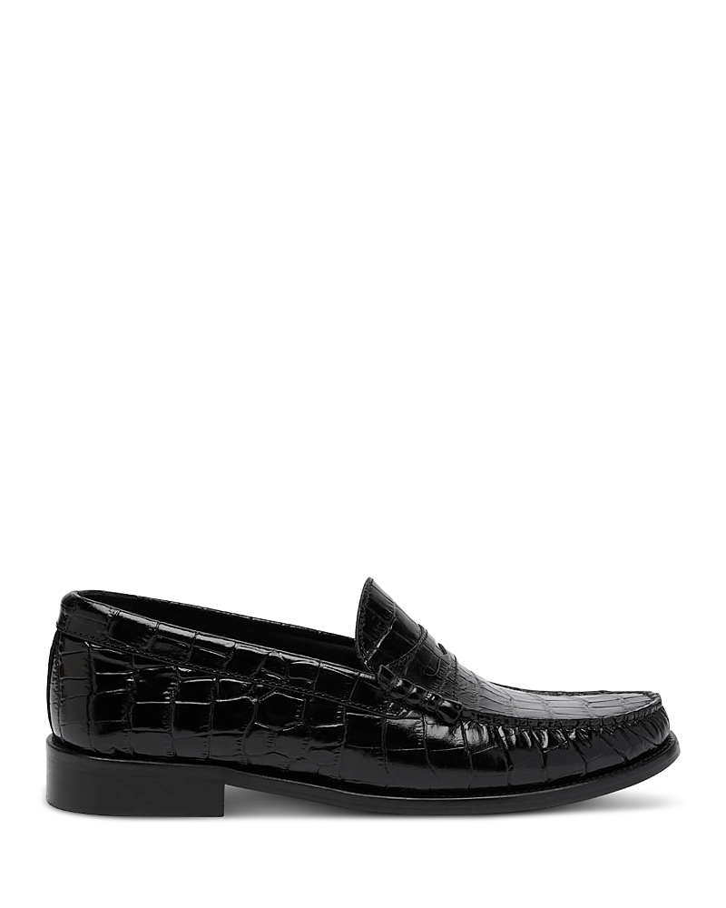 Whistles Women's Manny Croco Embossed Leather Loafers