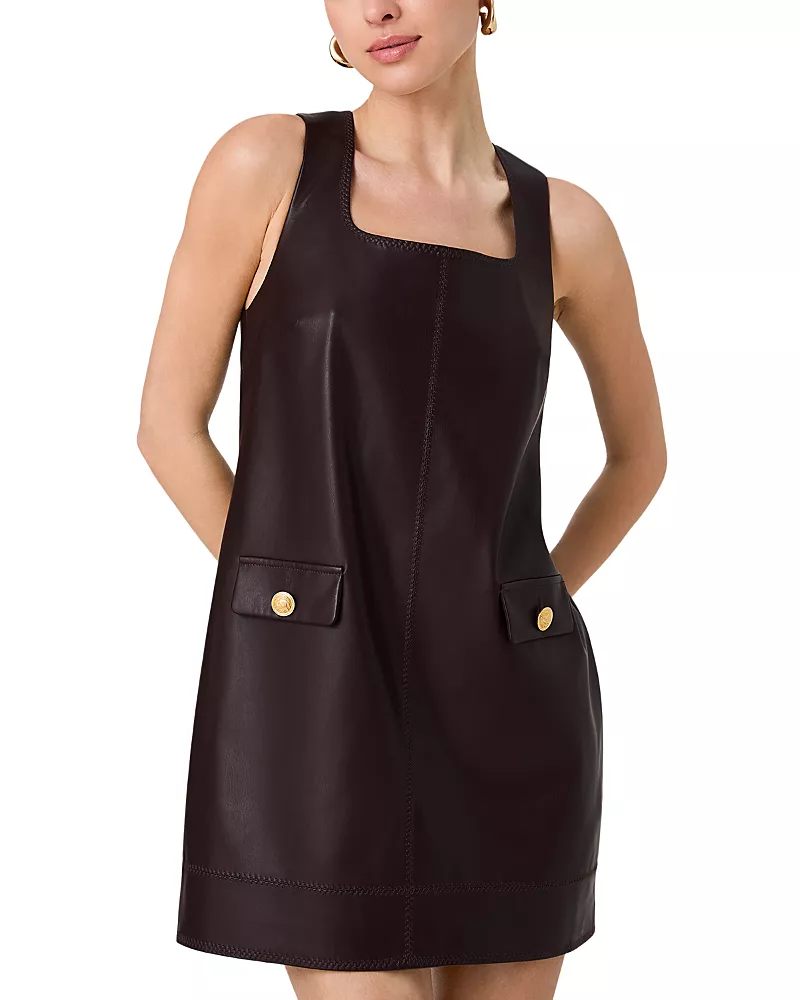 French Connection Madeline Faux Leather Dress