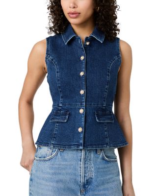 Delancey Denim Peplum Top 